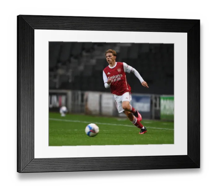 Framed Print : Arsenal FC Training: Ben Cottrell Shines in Pre-Season Friendly Against MK Dons, August 2020