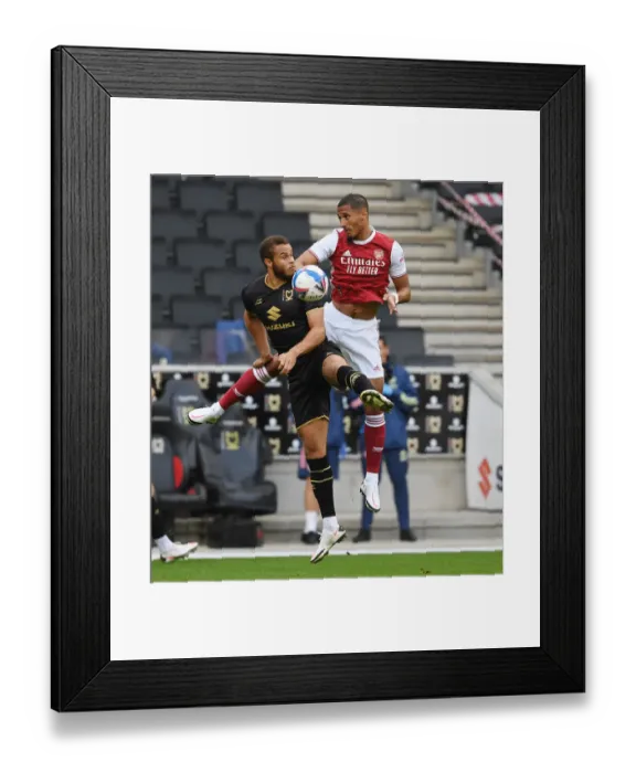 Framed Print : William Saliba Shines: Arsenal's Pre-Season Triumph over MK Dons Framed Print : William Saliba Shines: Arsenal's Pre-Season Triumph over MK Dons