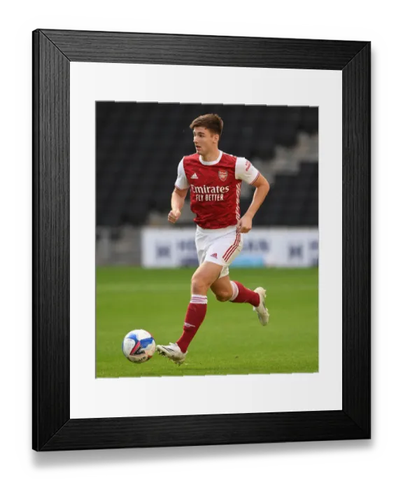 Framed Print : Arsenal's Kieran Tierney in Pre-Season Form: MK Dons vs Arsenal, 2020