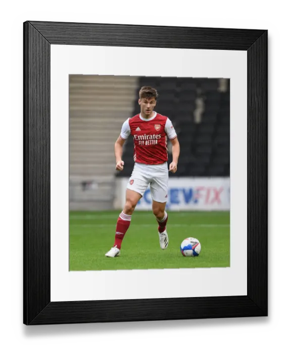 Framed Print : Arsenal's Kieran Tierney in Pre-Season Action vs MK Dons