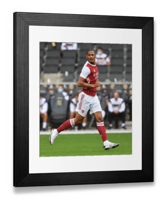 Framed Print : William Saliba's Debut Shines: Arsenal's Pre-Season Victory over MK Dons