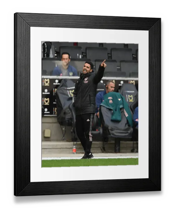 Framed Print : Mikel Arteta Leads Arsenal in Pre-Season Match against MK Dons (2020-21) Framed Print : Mikel Arteta Leads Arsenal in Pre-Season Match against MK Dons (2020-21)