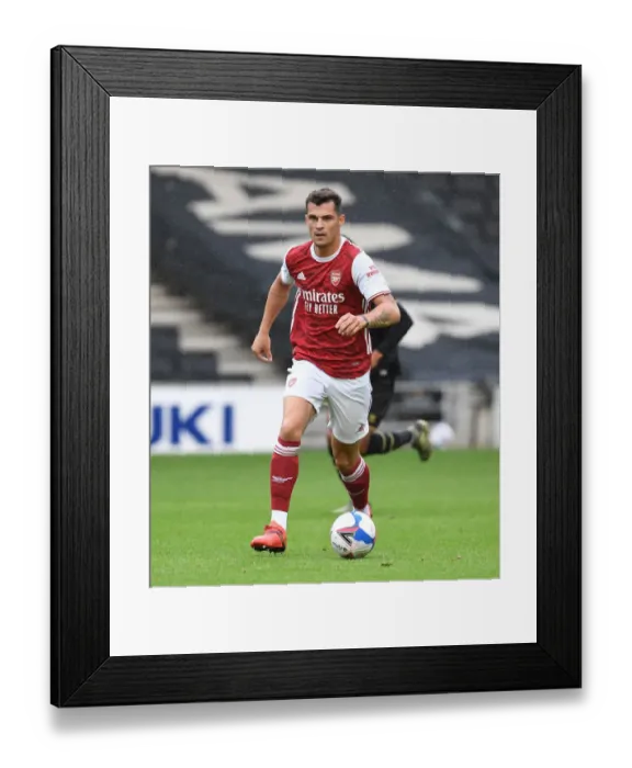 Framed Print : Granit Xhaka in Action: Arsenal's Pre-Season Victory over MK Dons, 2020 Framed Print : Granit Xhaka in Action: Arsenal's Pre-Season Victory over MK Dons, 2020