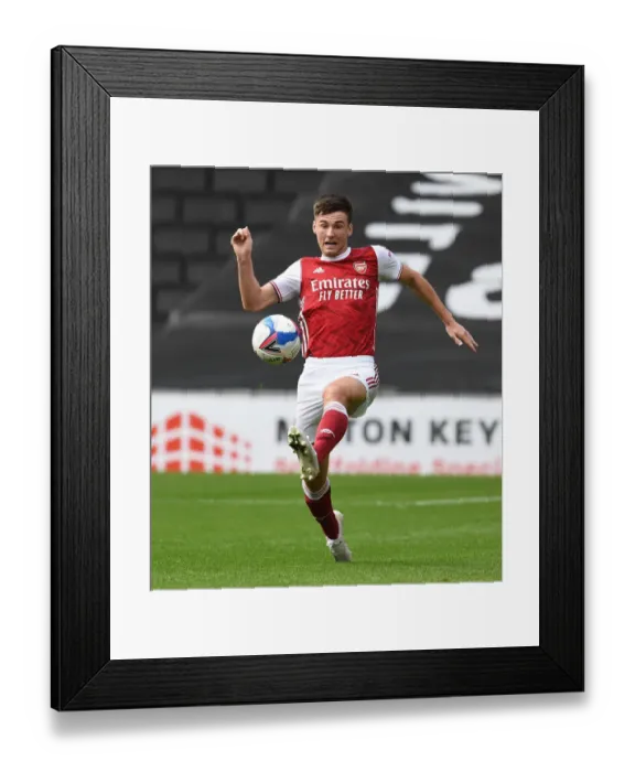 Framed Print : Arsenal's Kieran Tierney in Pre-Season Action: MK Dons vs Arsenal, 2020