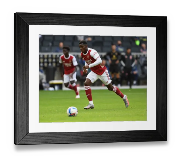 Framed Print : Arsenal's Eddie Nketiah in Pre-Season Form: MK Dons vs Arsenal (2020-21) Framed Print : Arsenal's Eddie Nketiah in Pre-Season Form: MK Dons vs Arsenal (2020-21)