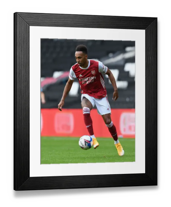 Framed Print : Arsenal's Aubameyang Stars in MK Dons Pre-Season Victory