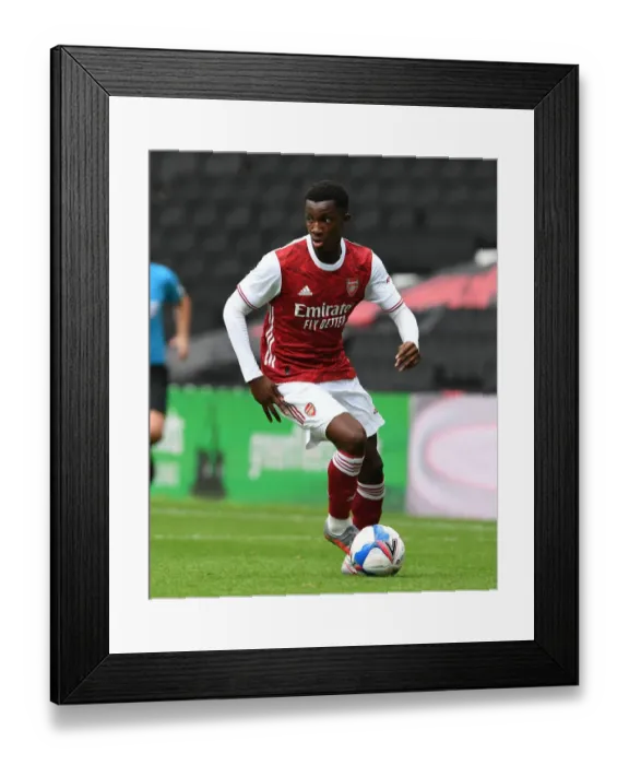 Framed Print : Arsenal's Eddie Nketiah Shines in Pre-Season Action: MK Dons vs Arsenal, 2020