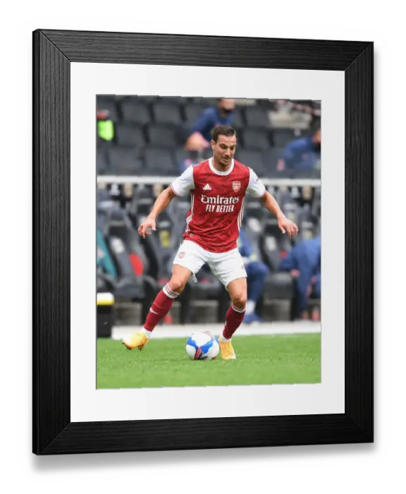 Framed Print : Arsenal's Cedric in Pre-Season Action against MK Dons