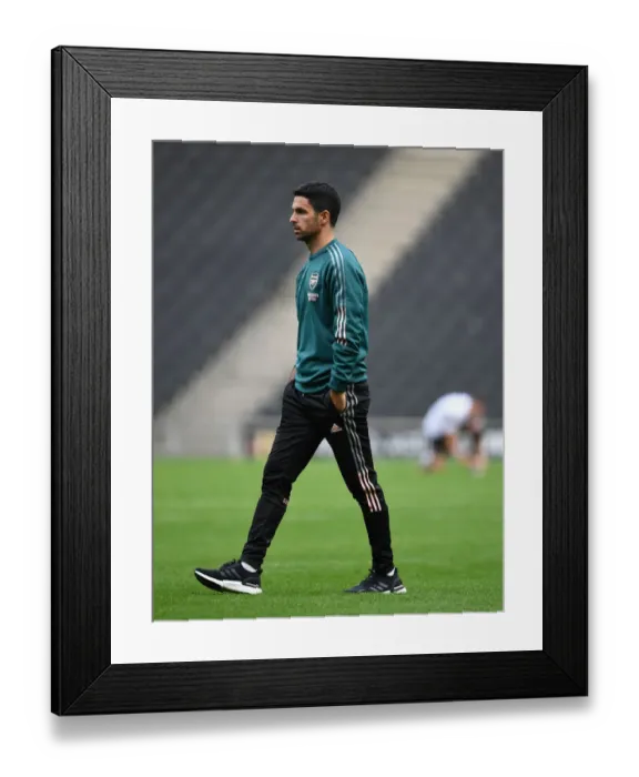 Framed Print : Mikel Arteta Leads Arsenal in Pre-Season Clash against MK Dons, 2020 Framed Print : Mikel Arteta Leads Arsenal in Pre-Season Clash against MK Dons, 2020