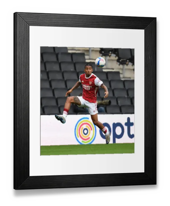 Framed Print : Reiss Nelson's Star Performance: Arsenal's Pre-Season Victory Over MK Dons