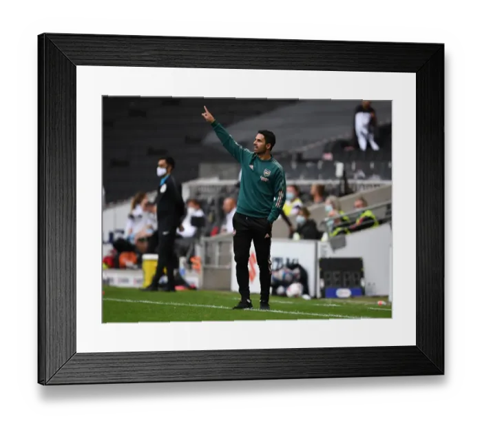 Framed Print : Mikel Arteta Leads Arsenal in Pre-Season Match Against MK Dons (2020-21) Framed Print : Mikel Arteta Leads Arsenal in Pre-Season Match Against MK Dons (2020-21)