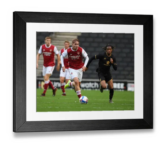 Framed Print : Emile Smith Rowe Shines: Arsenal's Star Performance in Pre-Season Victory over MK Dons