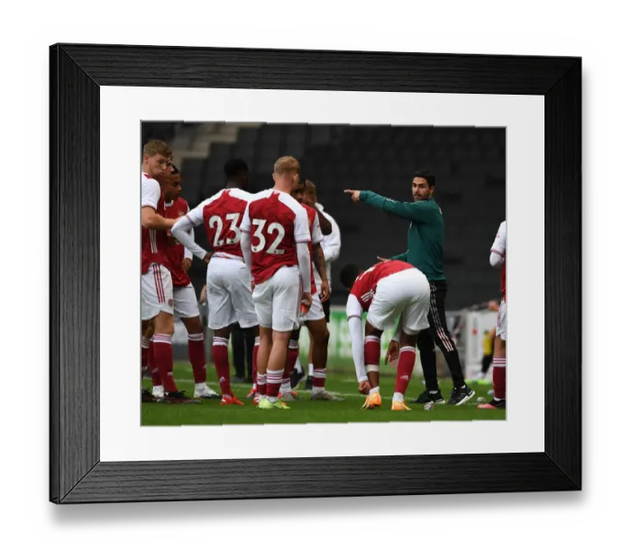 Framed Print : Mikel Arteta Leads Arsenal Training at MK Dons Pre-Season Friendly Framed Print : Mikel Arteta Leads Arsenal Training at MK Dons Pre-Season Friendly
