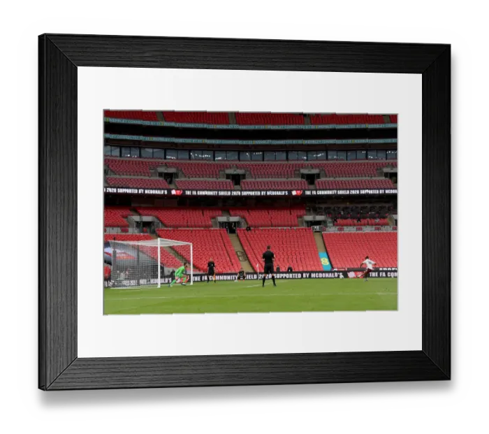 Framed Print : Arsenal's Reiss Nelson Scores the Decisive Penalty as Arsenal Defeat Liverpool in FA Community Shield 2020-21 Framed Print : Arsenal's Reiss Nelson Scores the Decisive Penalty as Arsenal Defeat Liverpool in FA Community Shield 2020-21