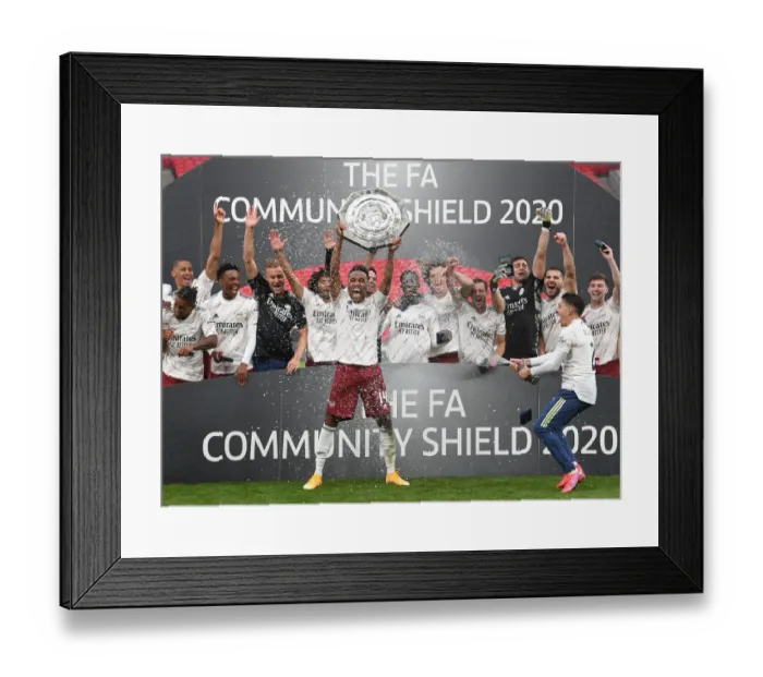 Framed Print : Arsenal's Aubameyang Celebrates FA Community Shield Victory with Champagne Deluge Framed Print : Arsenal's Aubameyang Celebrates FA Community Shield Victory with Champagne Deluge