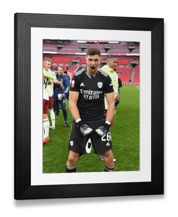 Framed Print : Emiliano Martinez: Arsenal's FA Community Shield Heroes Celebrate Victory over Liverpool Framed Print : Emiliano Martinez: Arsenal's FA Community Shield Heroes Celebrate Victory over Liverpool