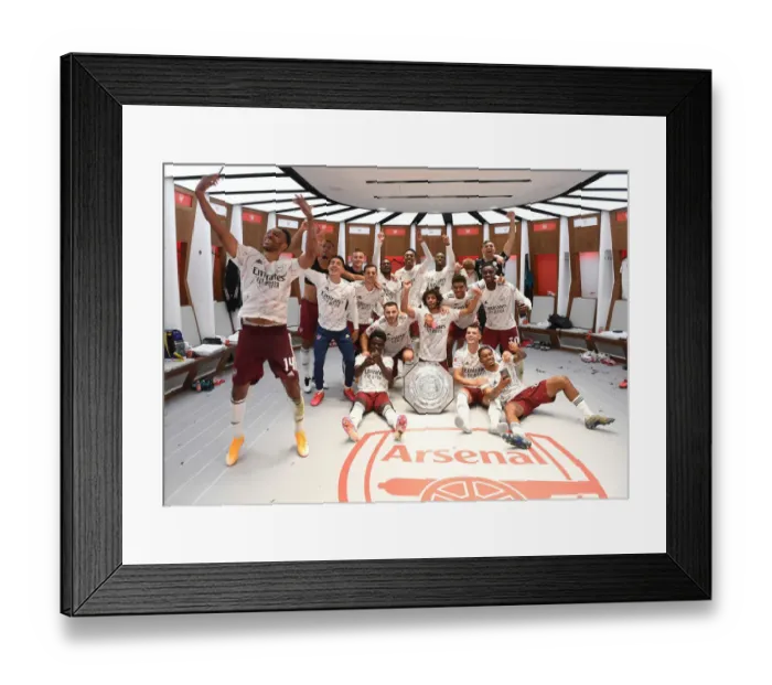 Framed Print : Arsenal Rejoice in FA Community Shield Triumph over Liverpool Framed Print : Arsenal Rejoice in FA Community Shield Triumph over Liverpool