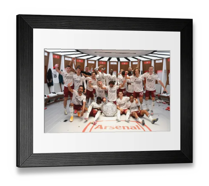 Framed Print : Arsenal Celebrates FA Community Shield Win Against Liverpool Framed Print : Arsenal Celebrates FA Community Shield Win Against Liverpool