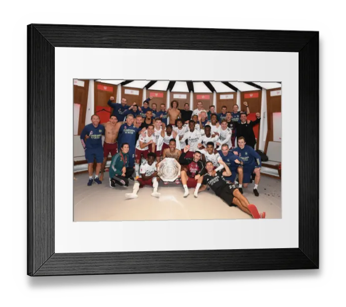 Framed Print : Arsenal Celebrates FA Community Shield Win Against Liverpool Framed Print : Arsenal Celebrates FA Community Shield Win Against Liverpool