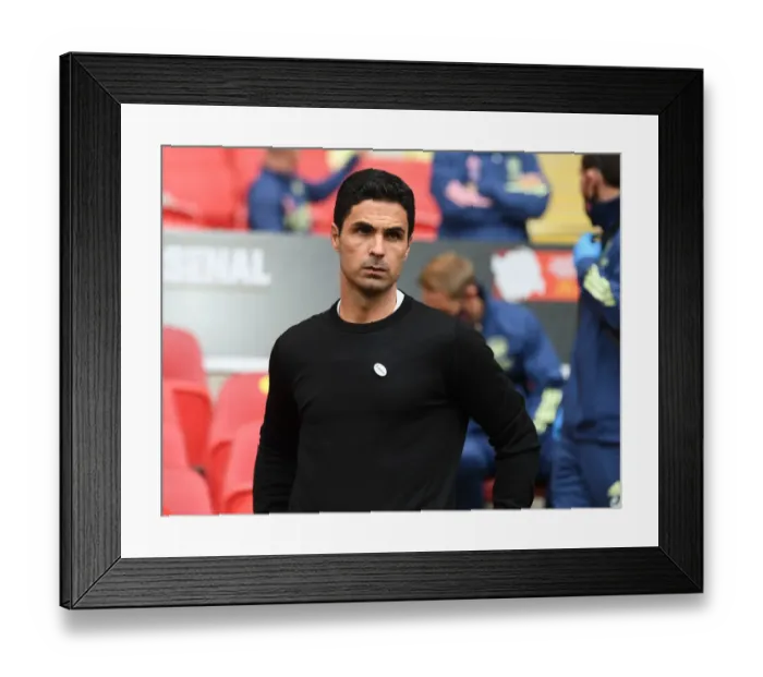 Framed Print : Mikel Arteta Leads Arsenal Against Liverpool in FA Community Shield Showdown Framed Print : Mikel Arteta Leads Arsenal Against Liverpool in FA Community Shield Showdown