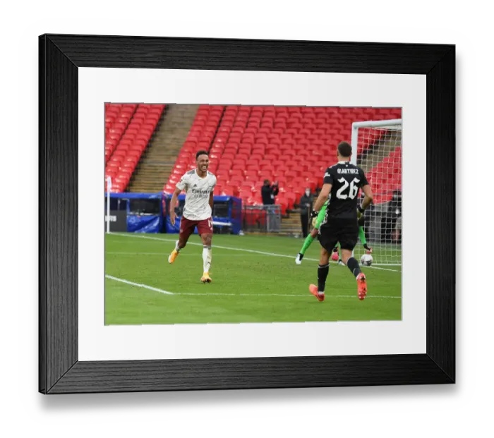 Framed Print : Arsenal: Aubameyang and Martinez Celebrate FA Community Shield Victory Framed Print : Arsenal: Aubameyang and Martinez Celebrate FA Community Shield Victory