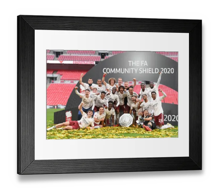 Framed Print : Arsenal Celebrates FA Community Shield Win Against Liverpool