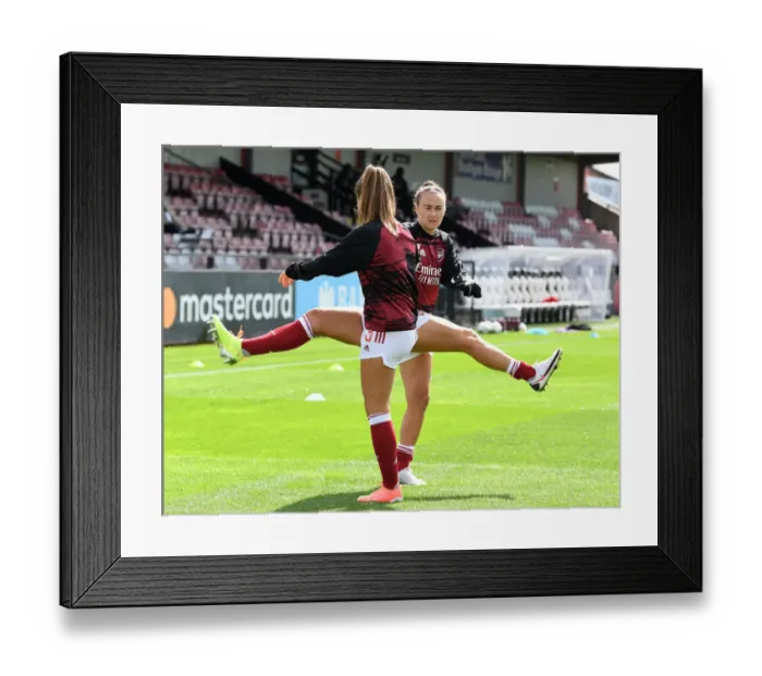Framed Print : Arsenal Women Prepare for Action Against Reading Women in FA WSL Match Framed Print : Arsenal Women Prepare for Action Against Reading Women in FA WSL Match