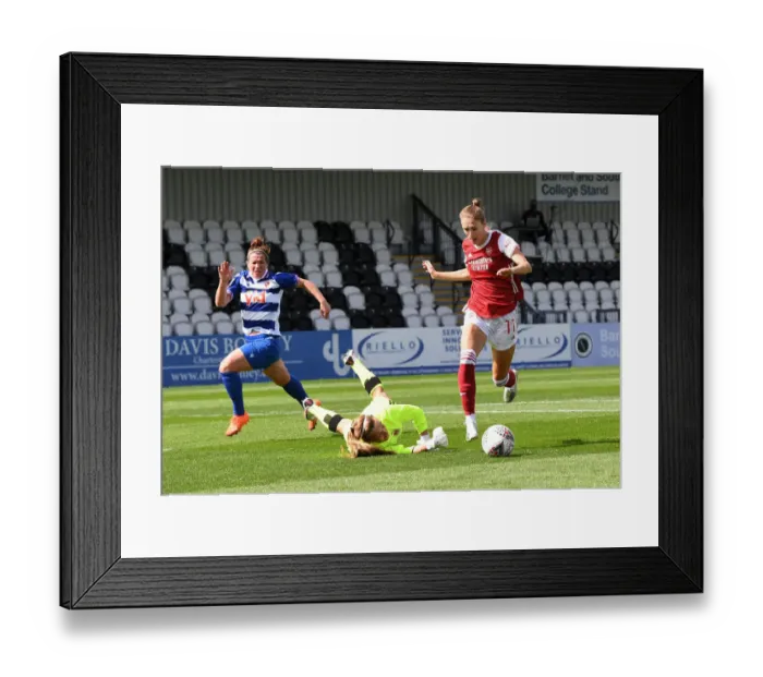 Framed Print : Arsenal Women's Viviane Miedema Scores Second Goal Against Reading Women in FA WSL Match Framed Print : Arsenal Women's Viviane Miedema Scores Second Goal Against Reading Women in FA WSL Match