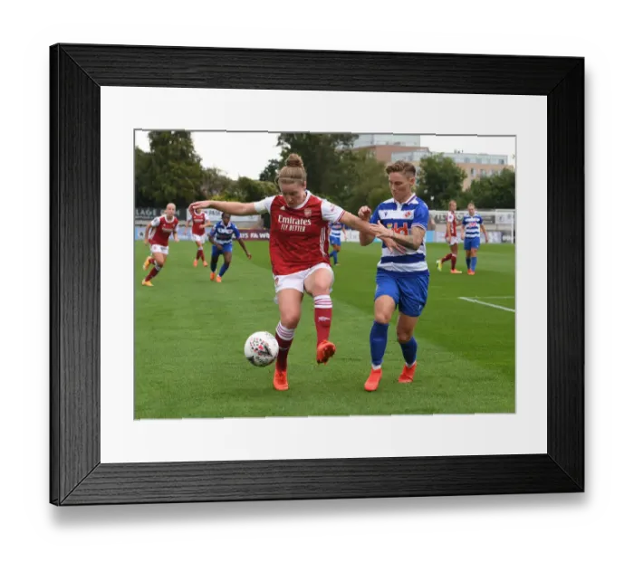 Framed Print : Arsenal vs Reading Women: Kim Little Shields the Ball in FA WSL Clash Framed Print : Arsenal vs Reading Women: Kim Little Shields the Ball in FA WSL Clash