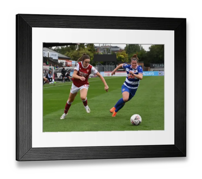 Framed Print : Arsenal Women vs Reading Women: Clash at Meadow Park, FA WSL 2020-21 Framed Print : Arsenal Women vs Reading Women: Clash at Meadow Park, FA WSL 2020-21