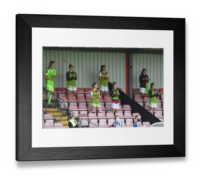 Framed Print : Arsenal Women Honor NHS Before Kickoff vs. Reading Women, FA WSL 2020-21