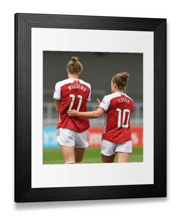 Framed Print : Arsenal Women vs Reading Women: Miedema and Little in Action during 2020-21 FA WSL Clash