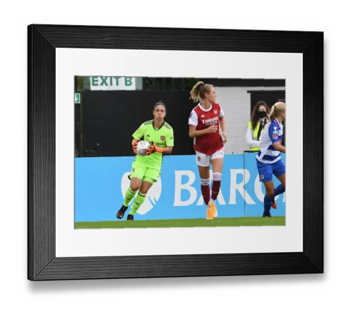 Framed Print : Arsenal Women vs Reading Women: Manuela Zinsberger in Action during the 2020-21 FA WSL Match