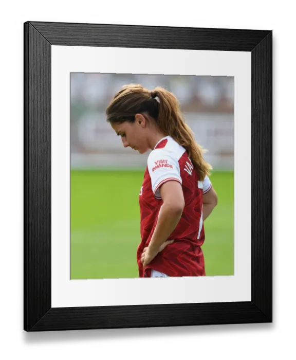 Framed Print : Arsenal Women's Danielle van de Donk Reacts After Arsenal v Reading FA WSL Match