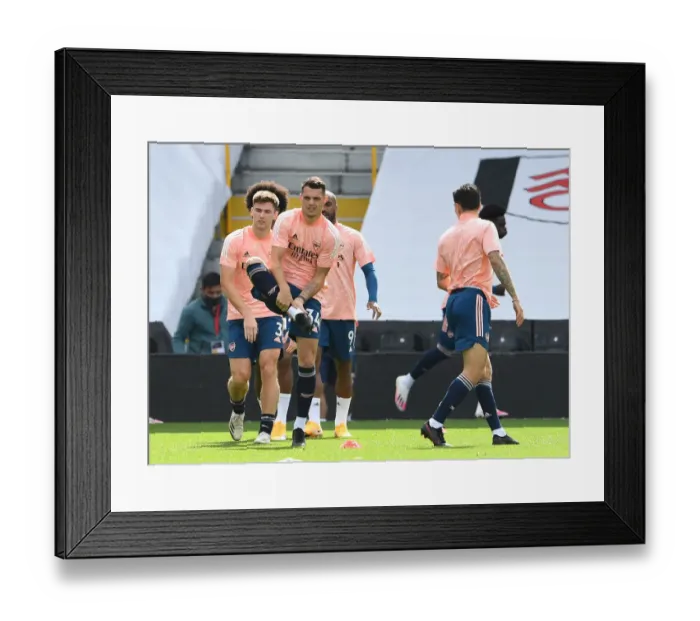 Framed Print : Arsenal's Granit Xhaka Gears Up for Fulham Clash in Premier League 2020-21 Framed Print : Arsenal's Granit Xhaka Gears Up for Fulham Clash in Premier League 2020-21
