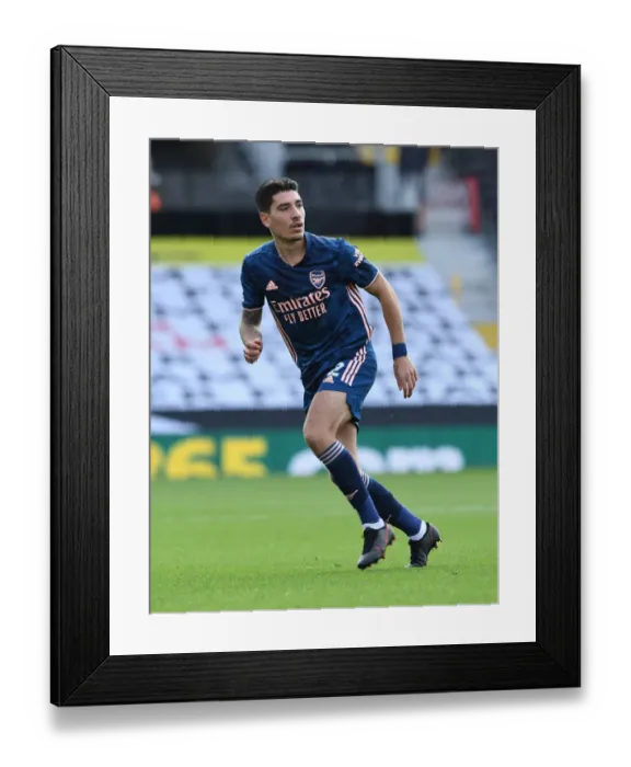 Framed Print : Hector Bellerin in Action: Fulham vs Arsenal, Premier League 2020-21