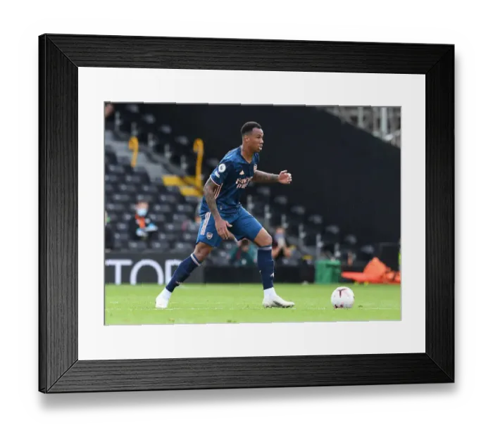 Framed Print : Magalhaes Determination: Arsenal's Triumph over Fulham (2020-21 Premier League)