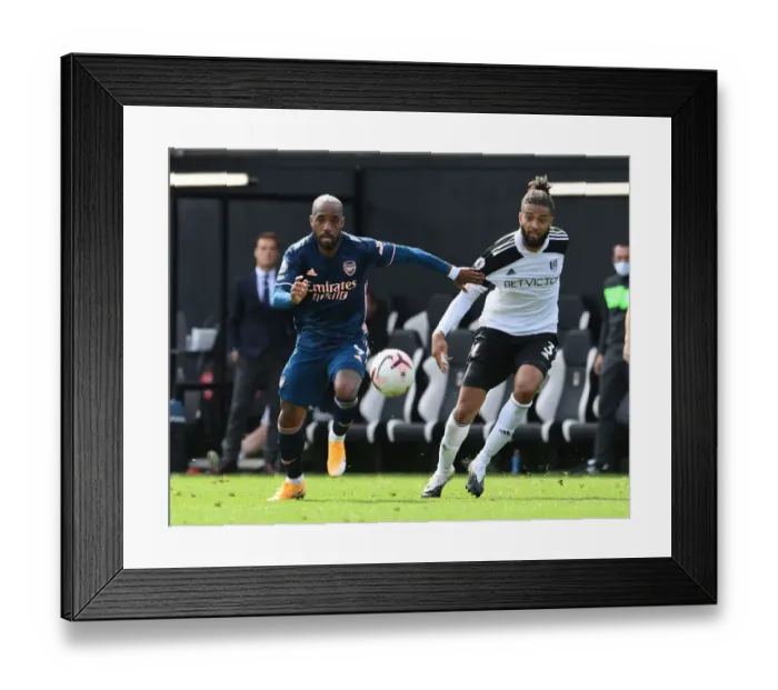 Framed Print : Fulham vs Arsenal: Lacazette Faces Off Against Hector in Premier League Clash Framed Print : Fulham vs Arsenal: Lacazette Faces Off Against Hector in Premier League Clash