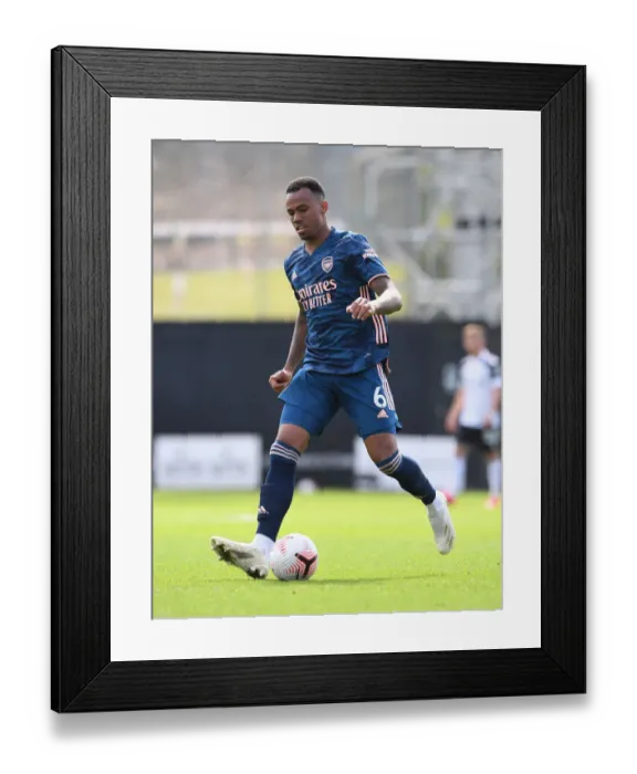 Framed Print : Gabriel Magalhaes in Action: Arsenal vs Fulham, Premier League 2020-21