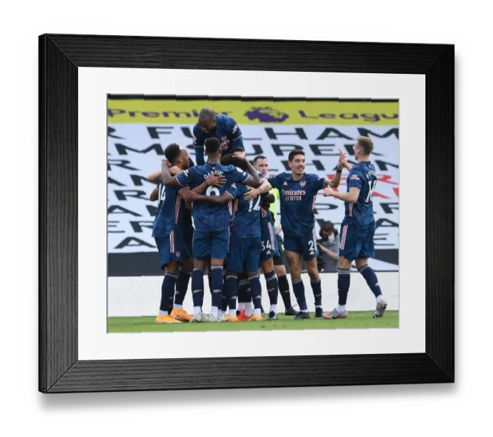 Framed Print : Arsenal's Aubameyang Scores Third Goal in Fulham Victory, 2020-21 Premier League Framed Print : Arsenal's Aubameyang Scores Third Goal in Fulham Victory, 2020-21 Premier League