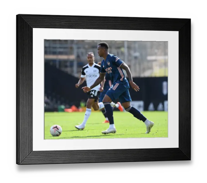 Framed Print : Gabriel Magalhaes in Action: Arsenal vs Fulham, Premier League 2020-21
