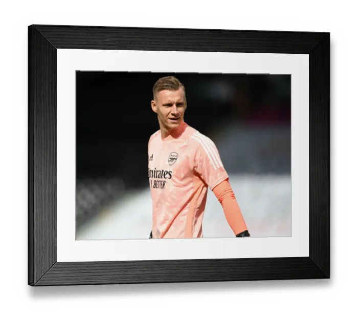 Framed Print : Arsenal's Bernd Leno Readies for Fulham Clash in Premier League (2020-21)