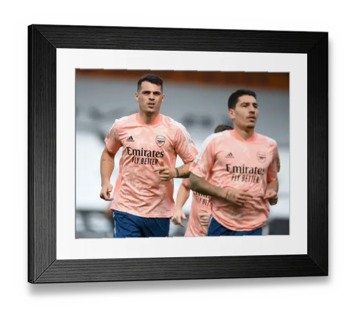 Framed Print : Granit Xhaka: Arsenal Star Ready for Fulham Clash in Premier League