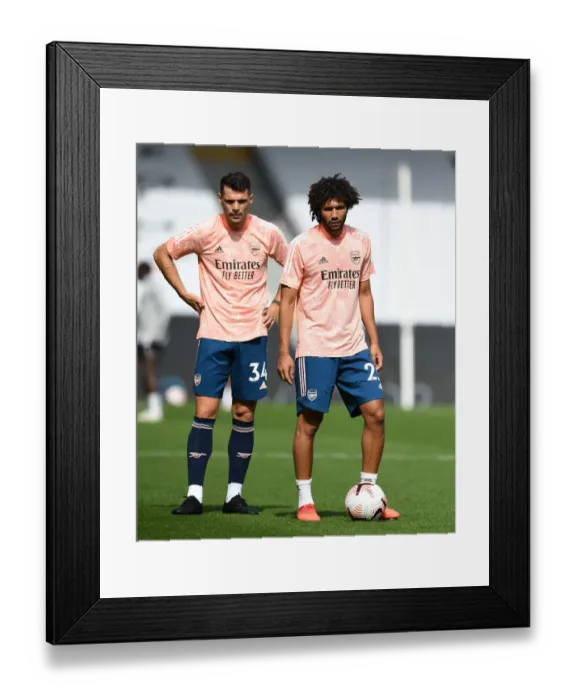 Framed Print : Arsenal's Mo Elneny Ready for Fulham Clash in Premier League 2020-21