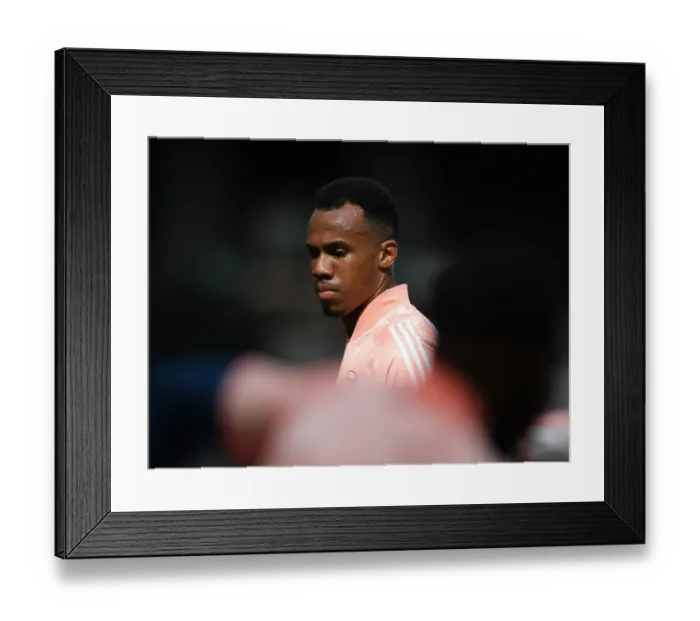 Framed Print : Gabriel of Arsenal - Fulham vs Arsenal, Premier League 2020-21