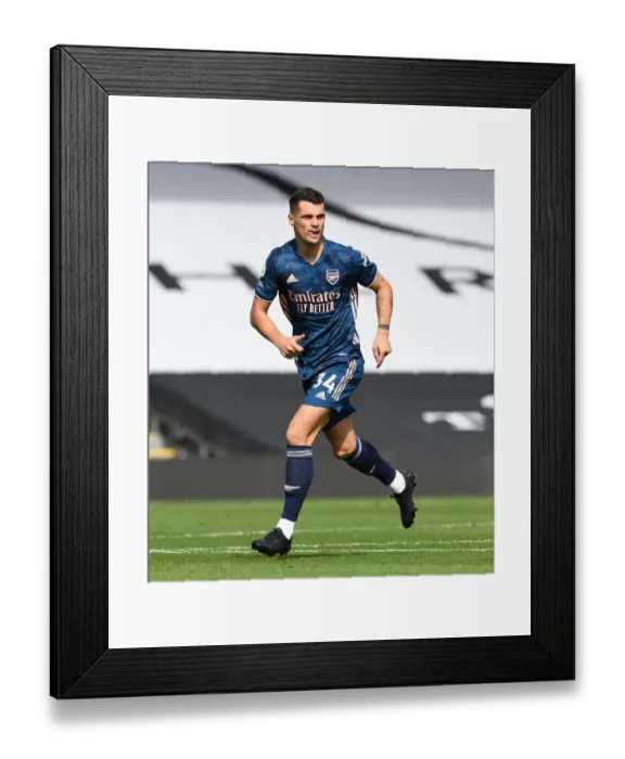 Framed Print : Granit Xhaka in Action: Fulham vs. Arsenal, Premier League 2020-21 Framed Print : Granit Xhaka in Action: Fulham vs. Arsenal, Premier League 2020-21
