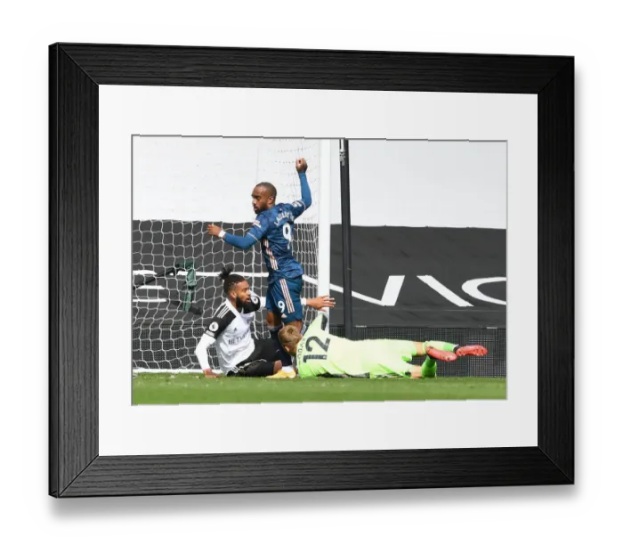 Framed Print : Alexis Lacazette Scores First Arsenal Goal of 2020-21 Season in Fulham Match