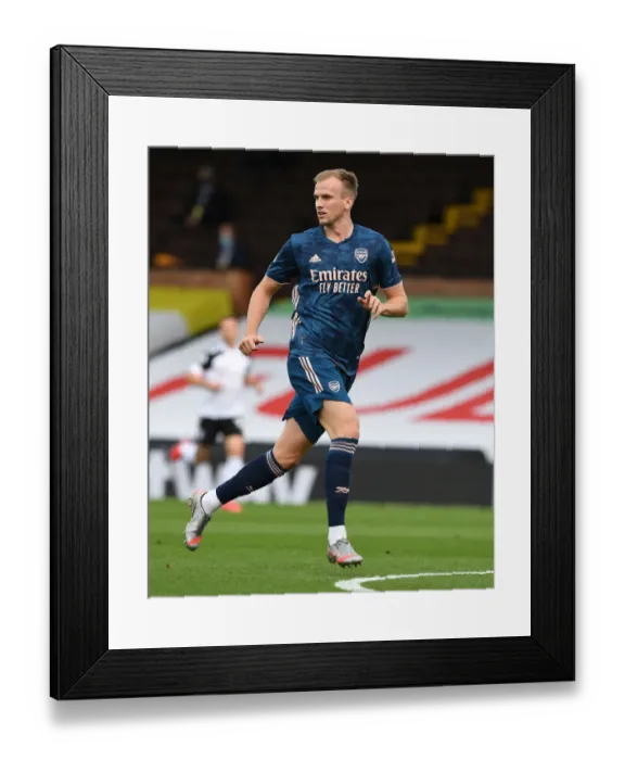 Framed Print : Rob Holding in Action: Fulham vs. Arsenal, Premier League 2020-21