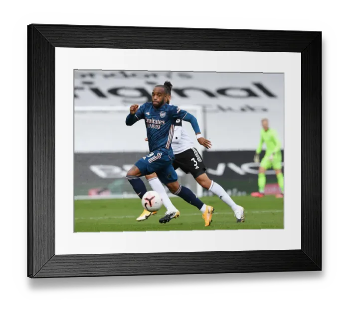 Framed Print : Alex Lacazette in Action: Fulham vs Arsenal, Premier League 2020-21 Framed Print : Alex Lacazette in Action: Fulham vs Arsenal, Premier League 2020-21