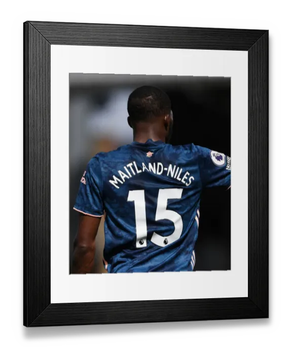 Framed Print : Ainsley Maitland-Niles in Action: Arsenal vs Fulham, Premier League 2020-21
